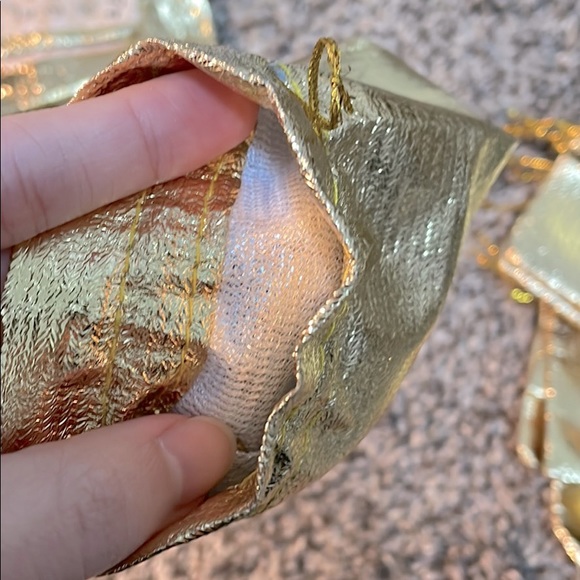 Multiple Size Available Jewelry Sparkling Golden Bags - Picture 3 of 6